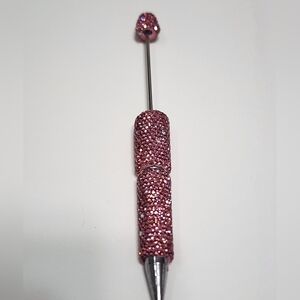 Rhinestone Beadable Pen Pink Beaded Pen‎ Crafts DIY Bling Beads